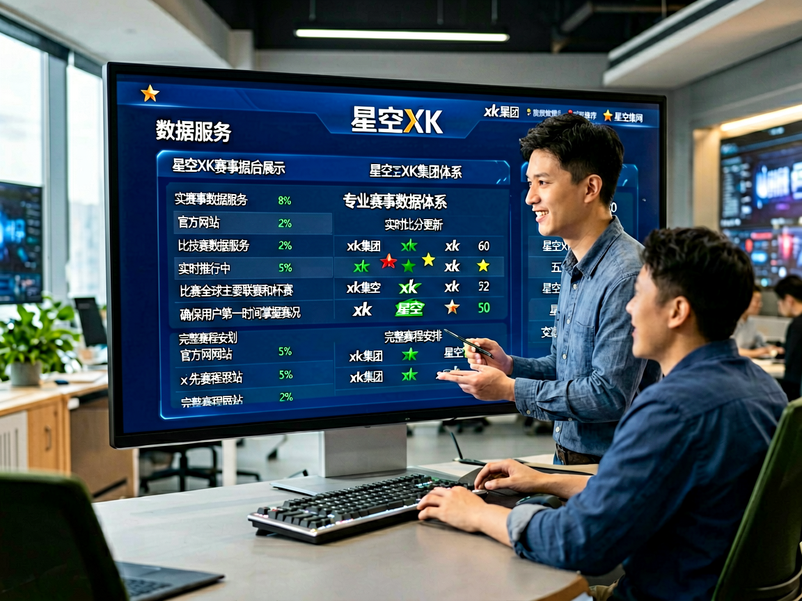 星空XK赛事数据后台展示界面包含实时比分和赛事统计图表
